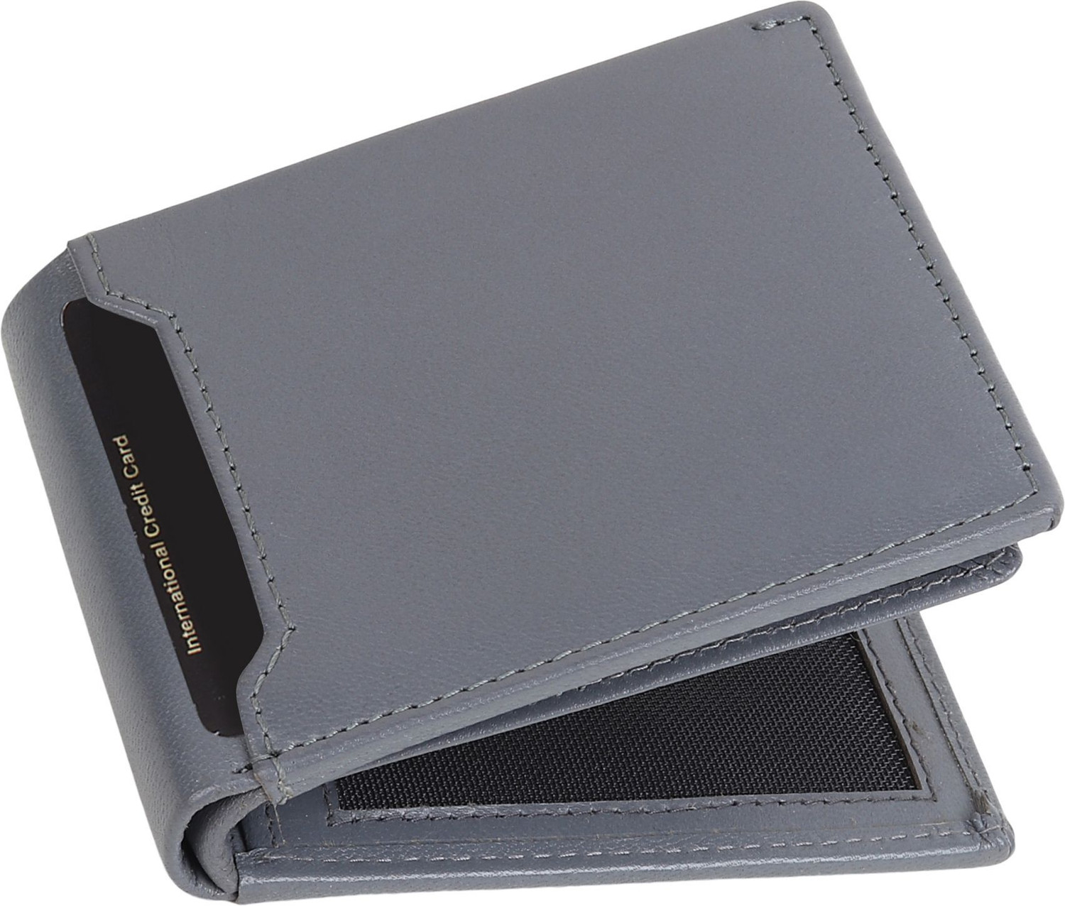 Image of G & H Men Formal, Travel Grey Genuine Leather Wallet