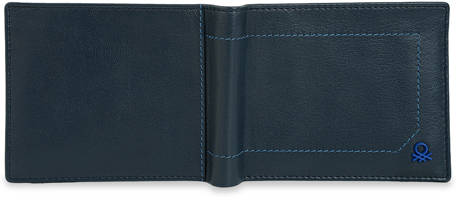 Image of United Colors of Benetton Men Blue Genuine Leather Wallet