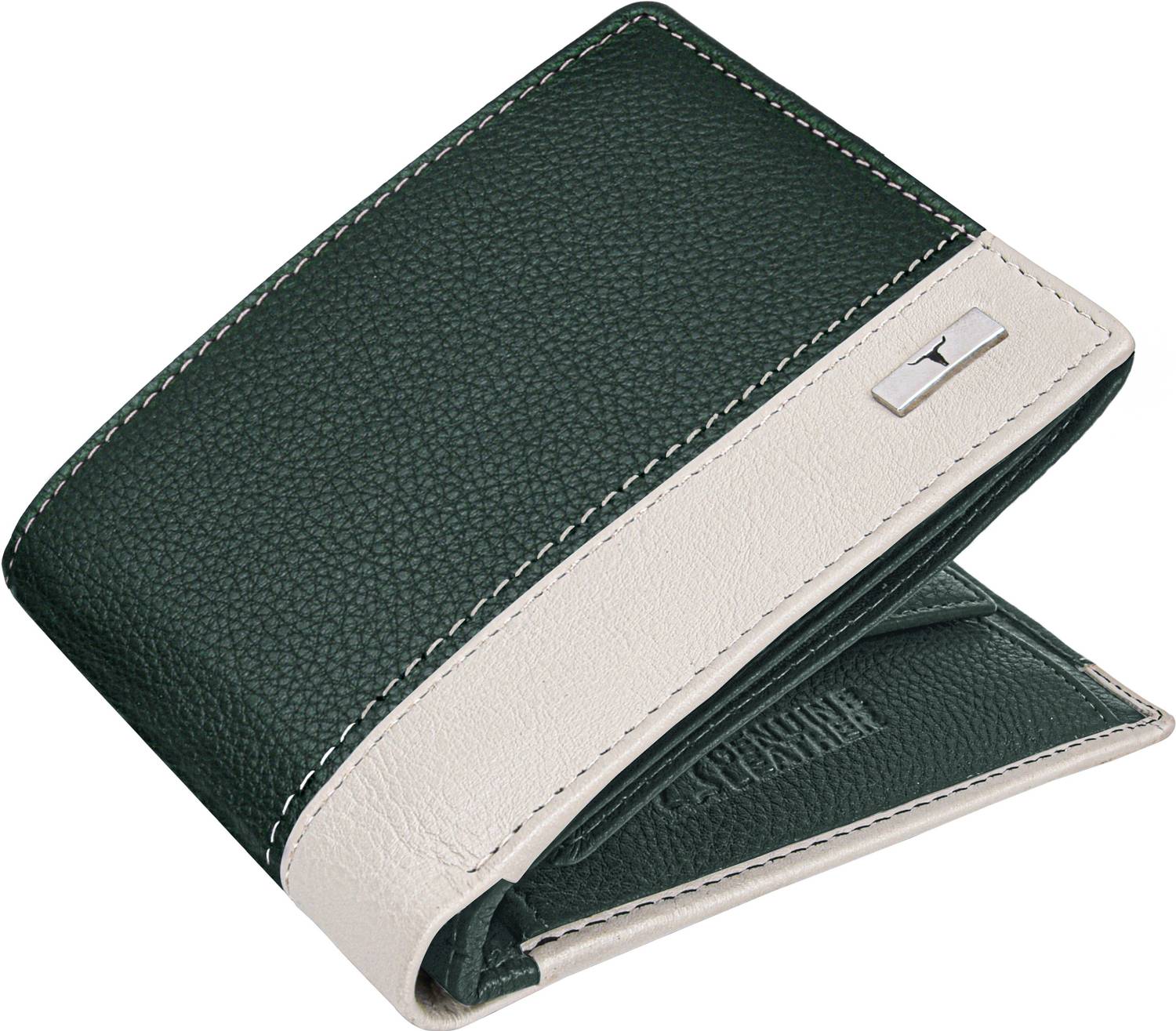 URBAN FOREST Men Green Leather Wallet - Image 2