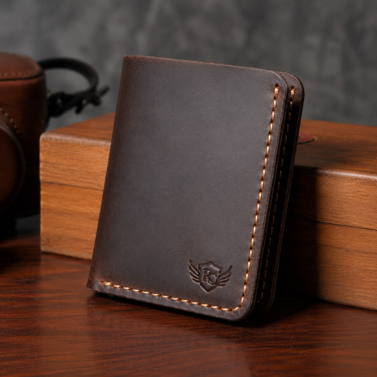 Image of ree cope Men Evening /Party, Casual, Formal, Travel, Trendy Brown Genuine Leather Wallet
