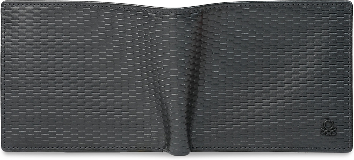 Image of United Colors of Benetton Men Casual, Formal Black Genuine Leather Wallet