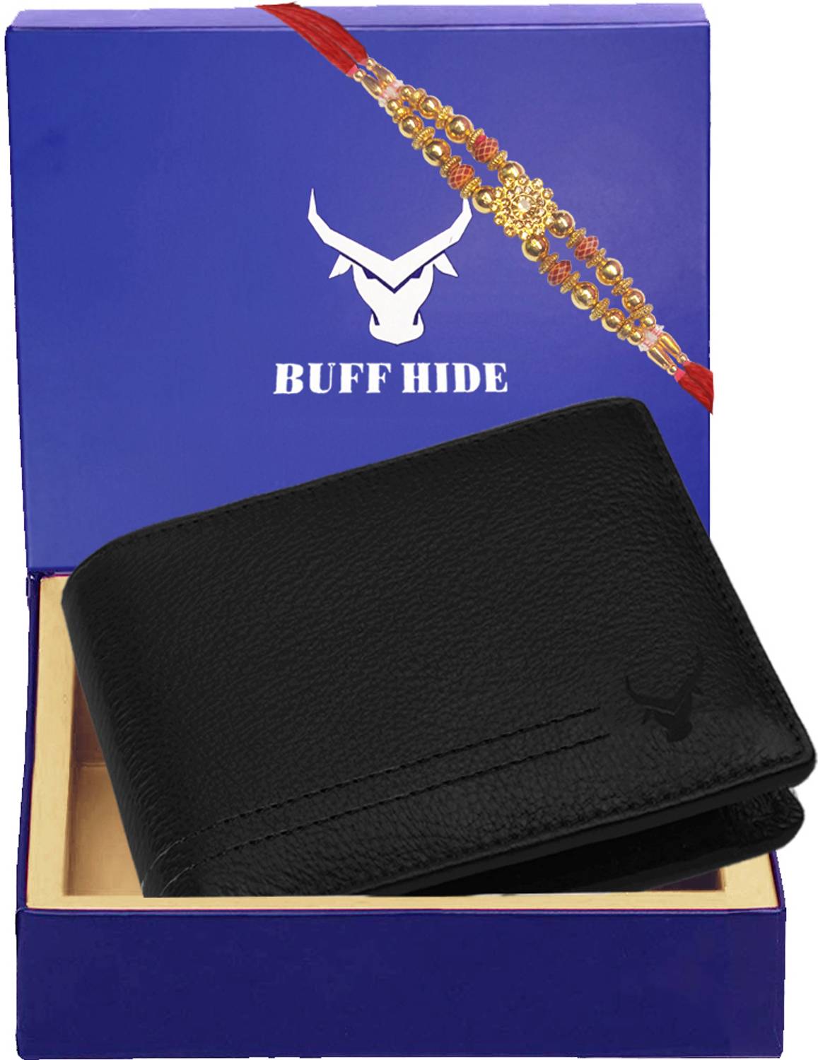 BUFFHIDE Men Evening/Party, Casual, Formal, Travel Black Genuine Leather Wallet