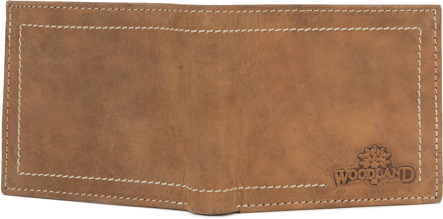 WOODLAND Men Tan Leather Wallet - Image 3