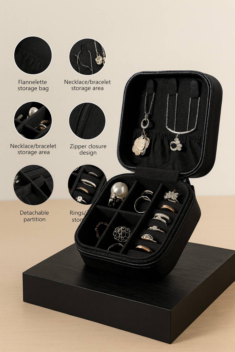 bhatha mart Jewellery Organizer Box Set-4 Multi-purpose Use – Can