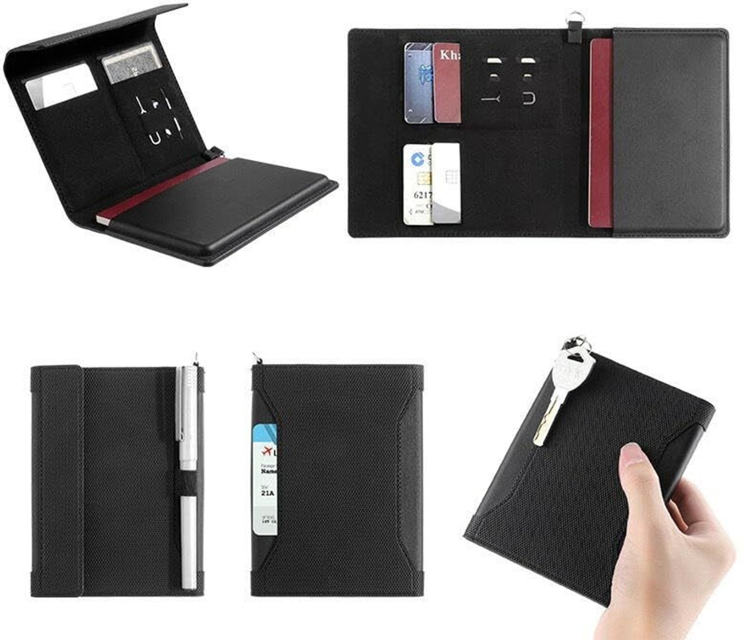 Image of Tobo Men & Women Casual, Evening /Party, Travel, Trendy Black Artificial Leather Card Holder