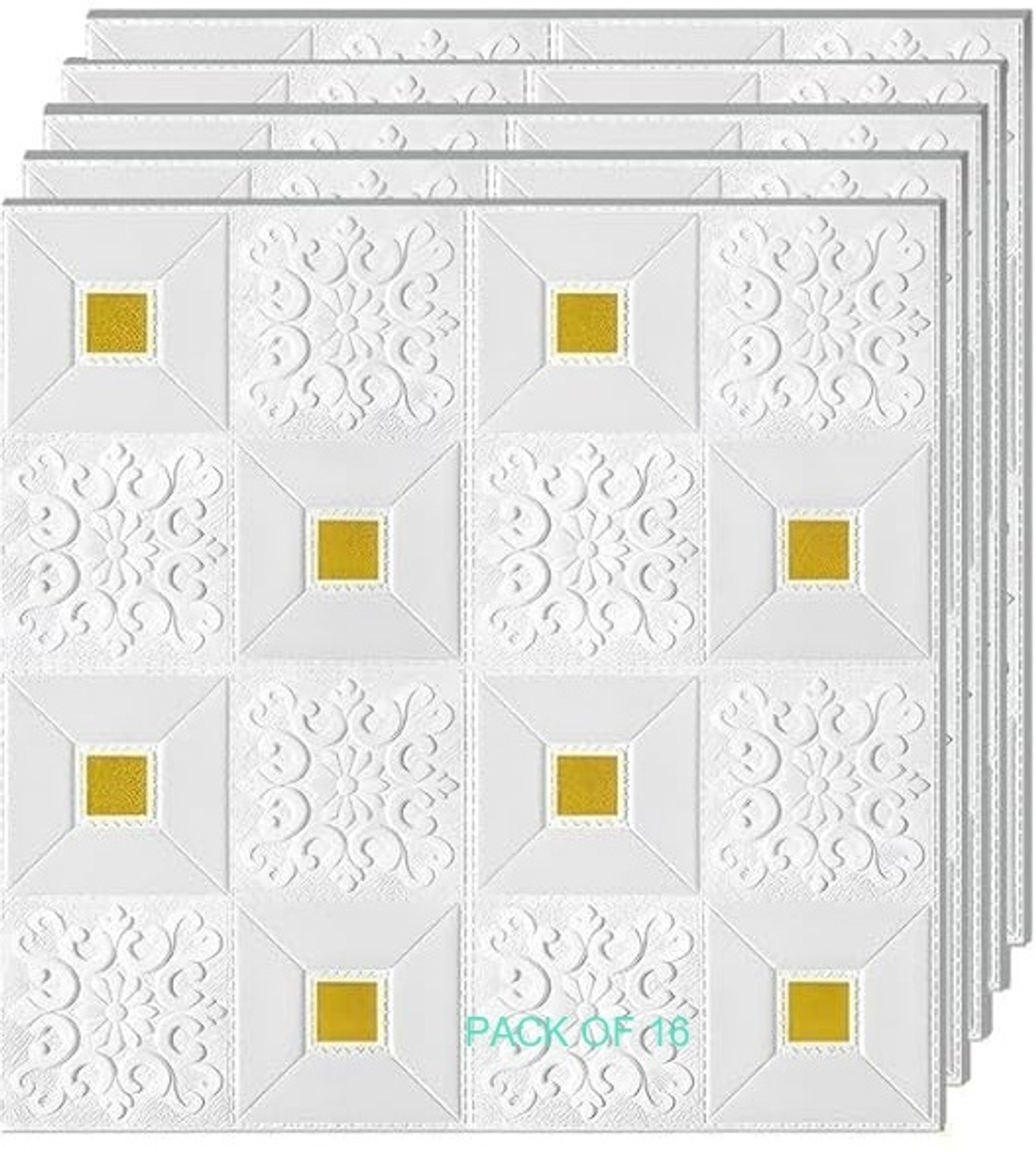 Image of d global 70 cm x 70 cm Waterproof Floral & Botanical Embossed Wallpaper