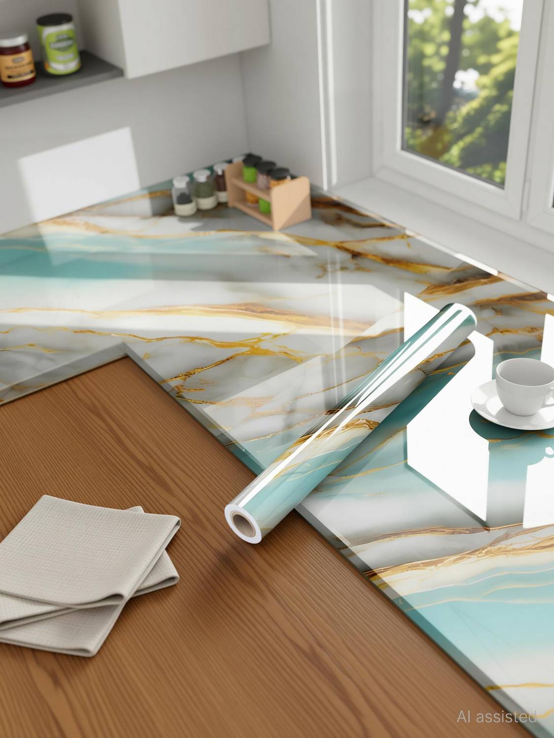 Floppy 60 cm x 200 cm Waterproof Decorative Vinyl Wallpaper
