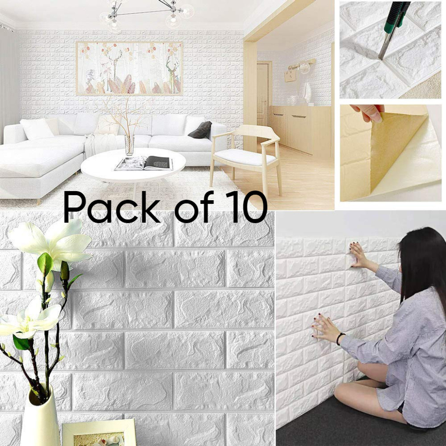 Image of Saffrondecors 76.2 cm x 68.58 cm Waterproof Classics Vinyl Wallpaper