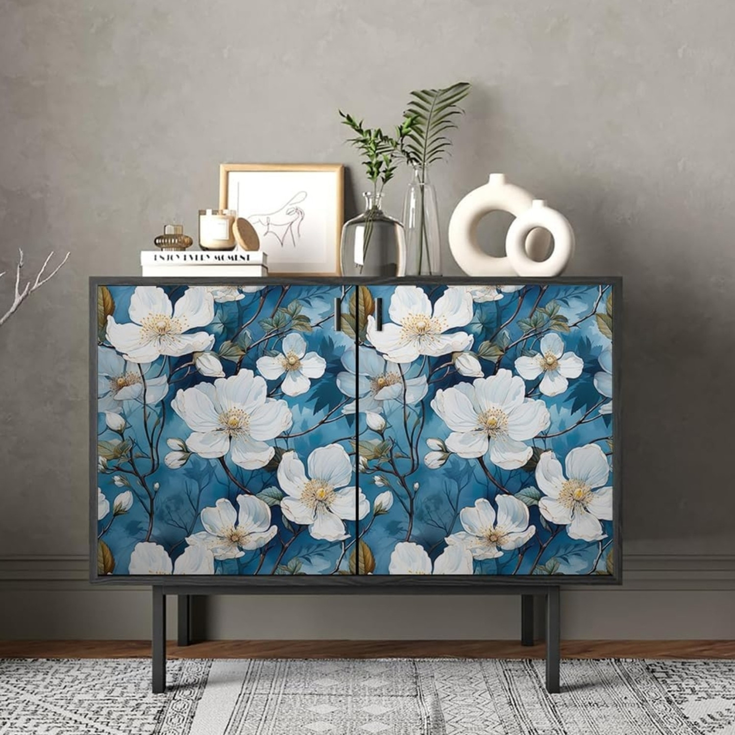 Image of HOMEMATES 304.8 cm x 45.72 cm Waterproof Floral & Botanical Vinyl Wallpaper