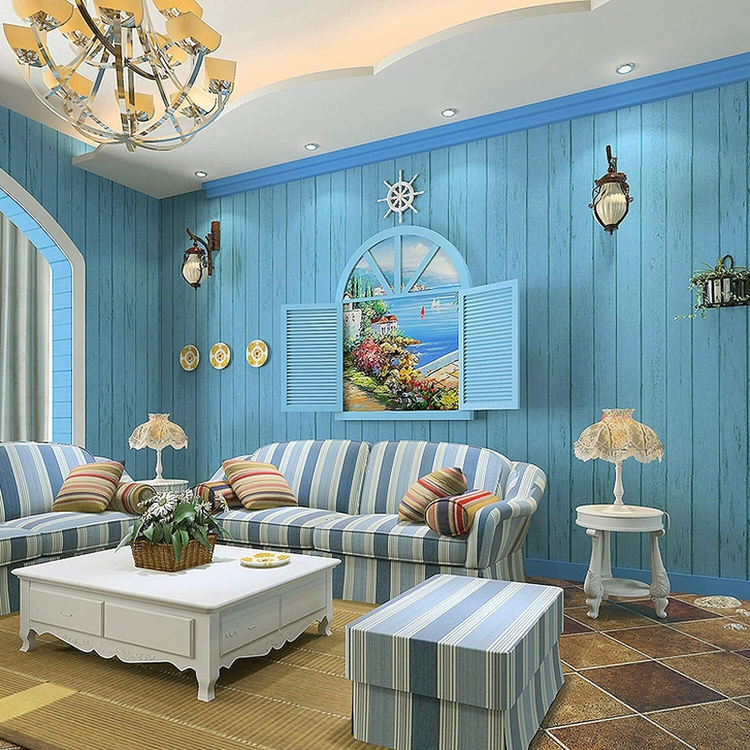 Image of HOMEMATES 304.8 cm x 45 cm Waterproof Nature Vinyl Wallpaper