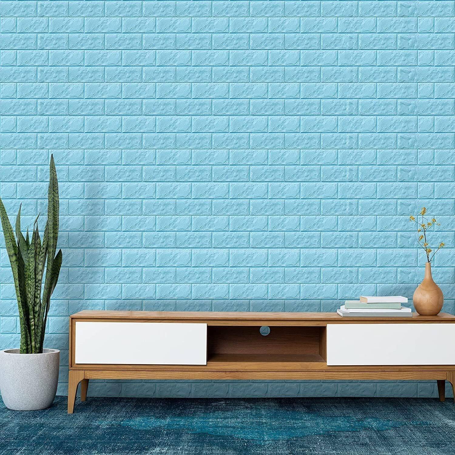 GRABITOZ 70x70cm Blue Waterproof Vinyl Wallpaper - Image 5