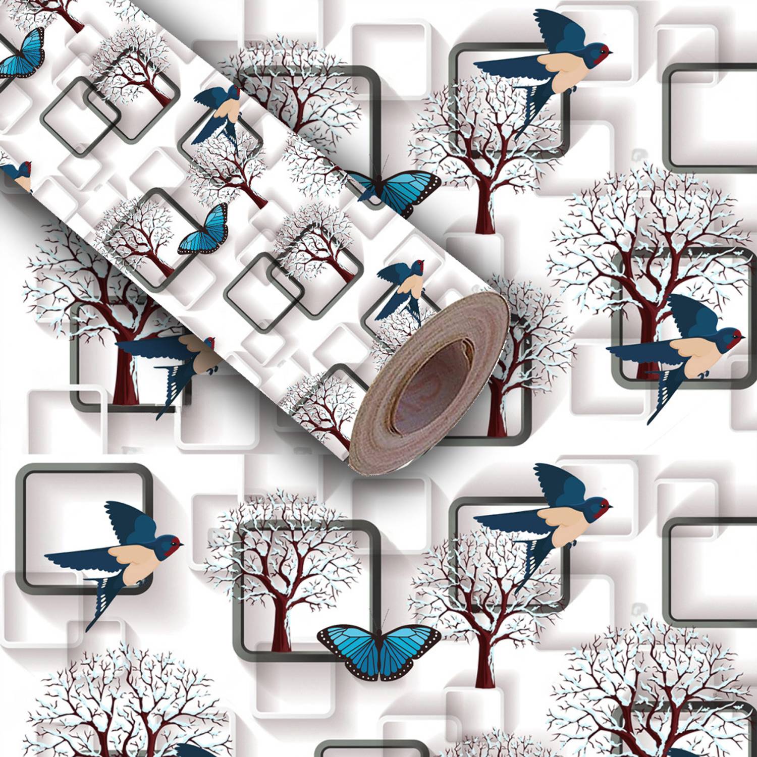 BPDESIGNSOLUTION 244 cm x 41 cm Waterproof Decorative Vinyl Wallpaper