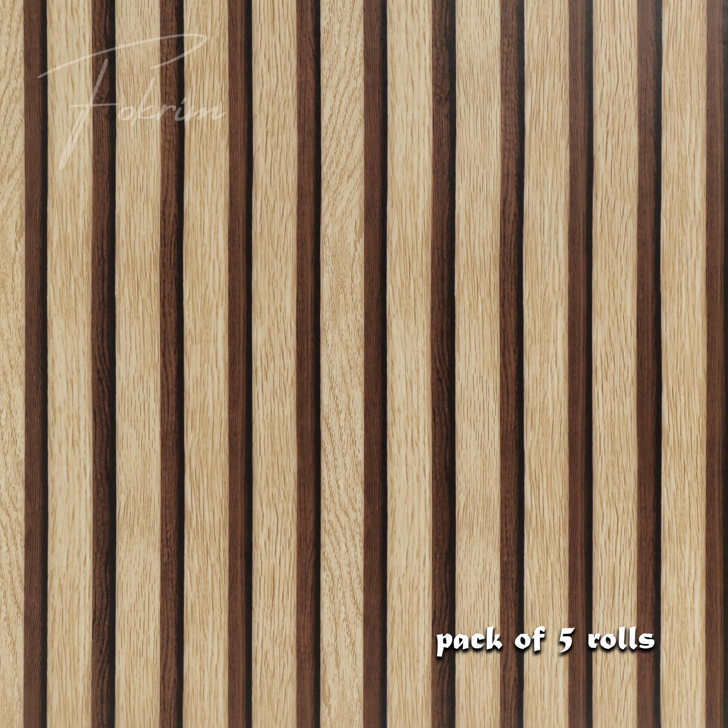 Image of FOKRIM 310 cm 300 cm wooden Sticker (Pack of 5) Self Adhesive Sticker