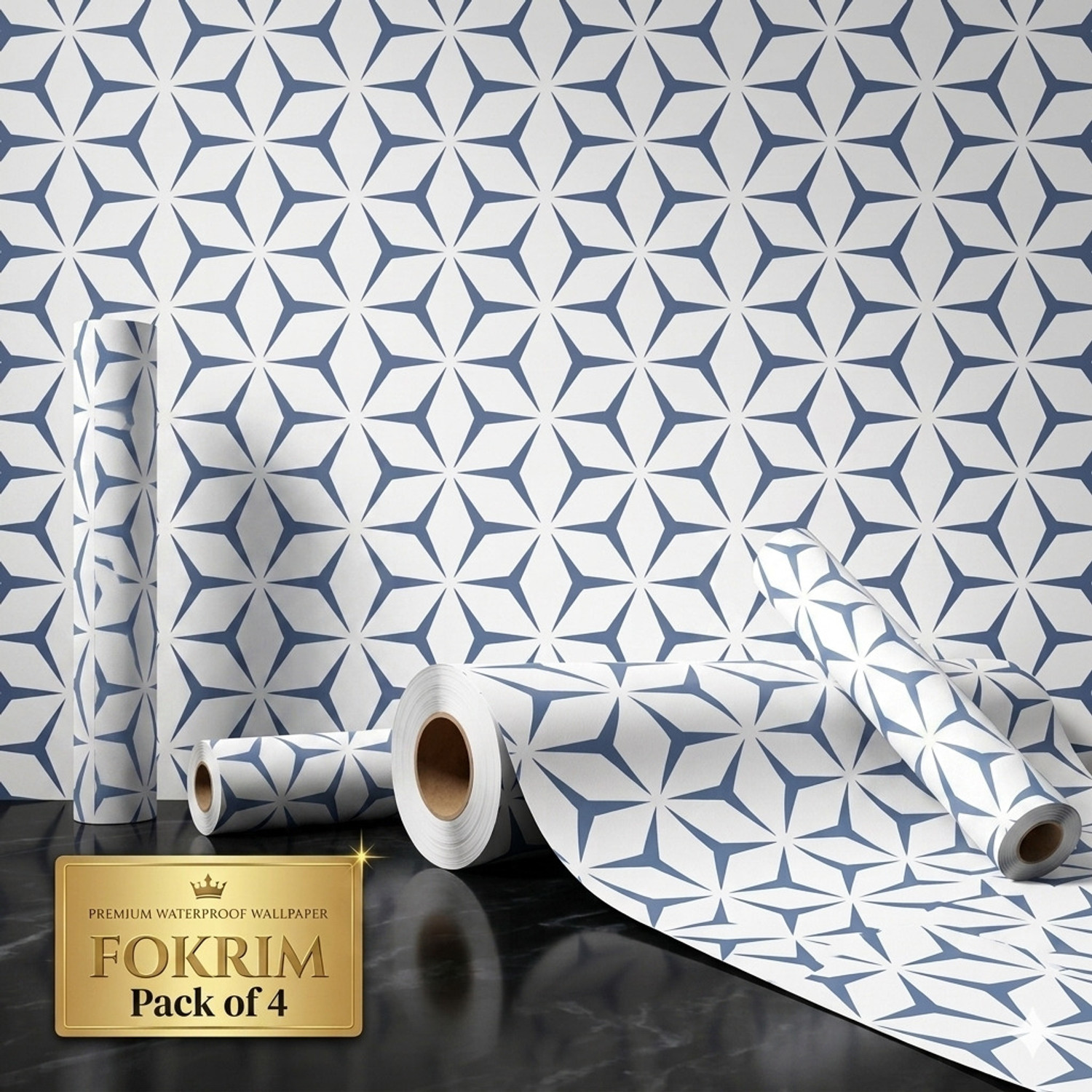 Image of FOKRIM 300 cm x 45 cm Waterproof Decorative Vinyl Wallpaper