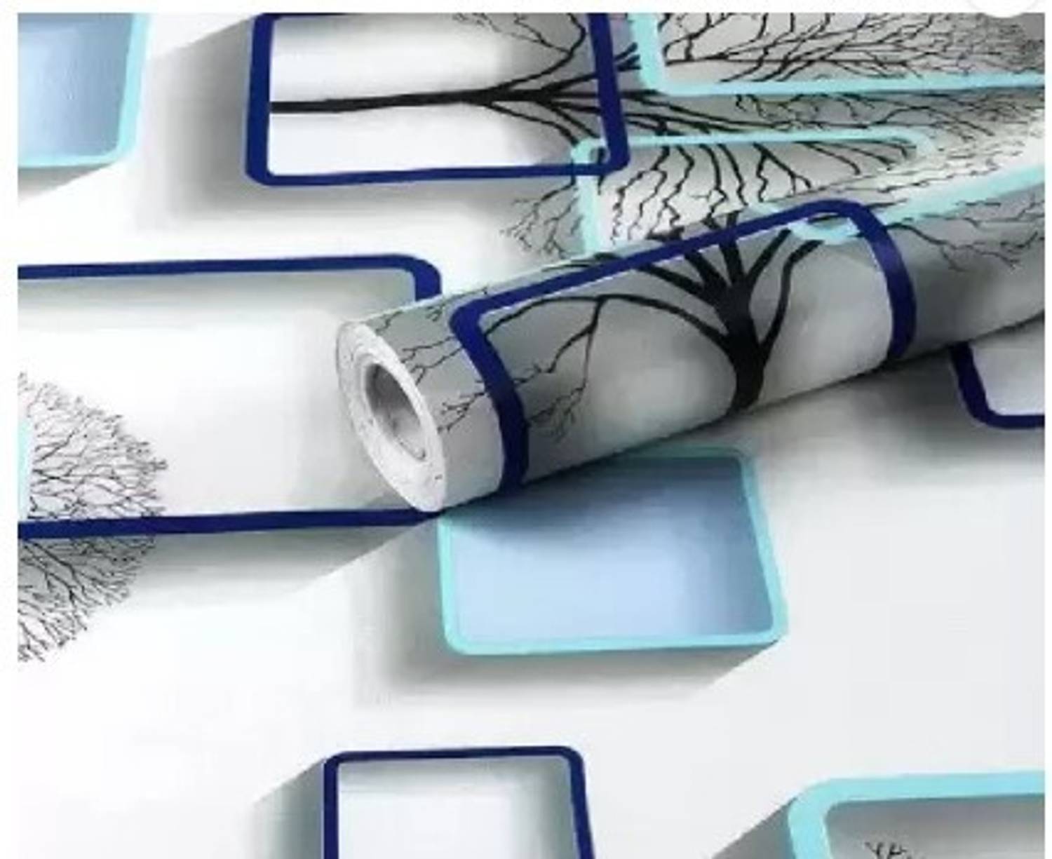 AMBEY DECOR 100 cm x 45 cm Waterproof Decorative Vinyl Wallpaper