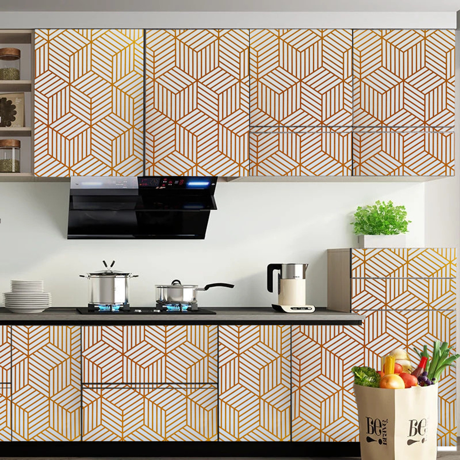 Image of KAAF 1000 cm x 45 cm Waterproof Abstract Vinyl Wallpaper