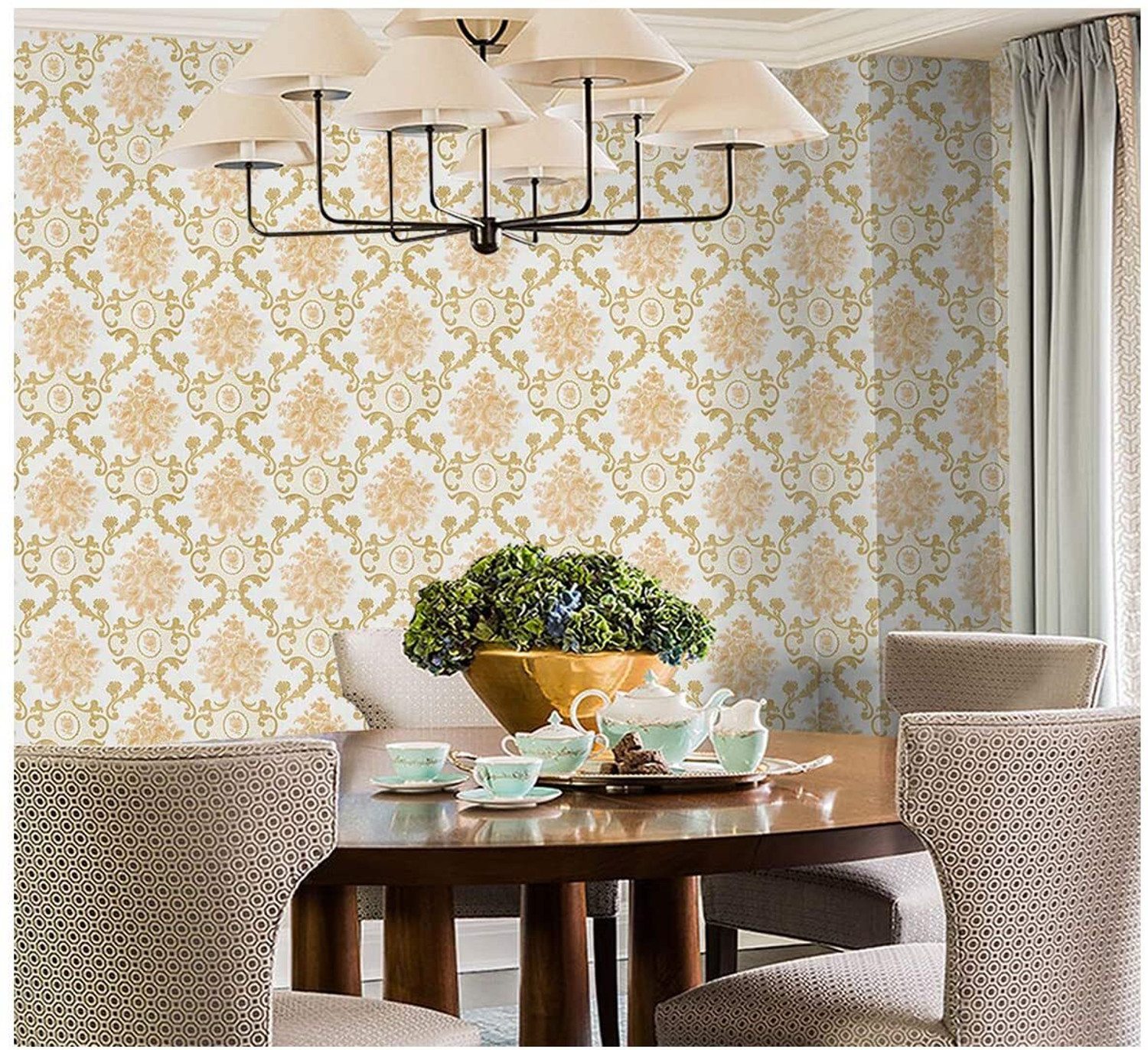 Image of KAAF 1000 cm x 45 cm Waterproof Abstract Vinyl Wallpaper
