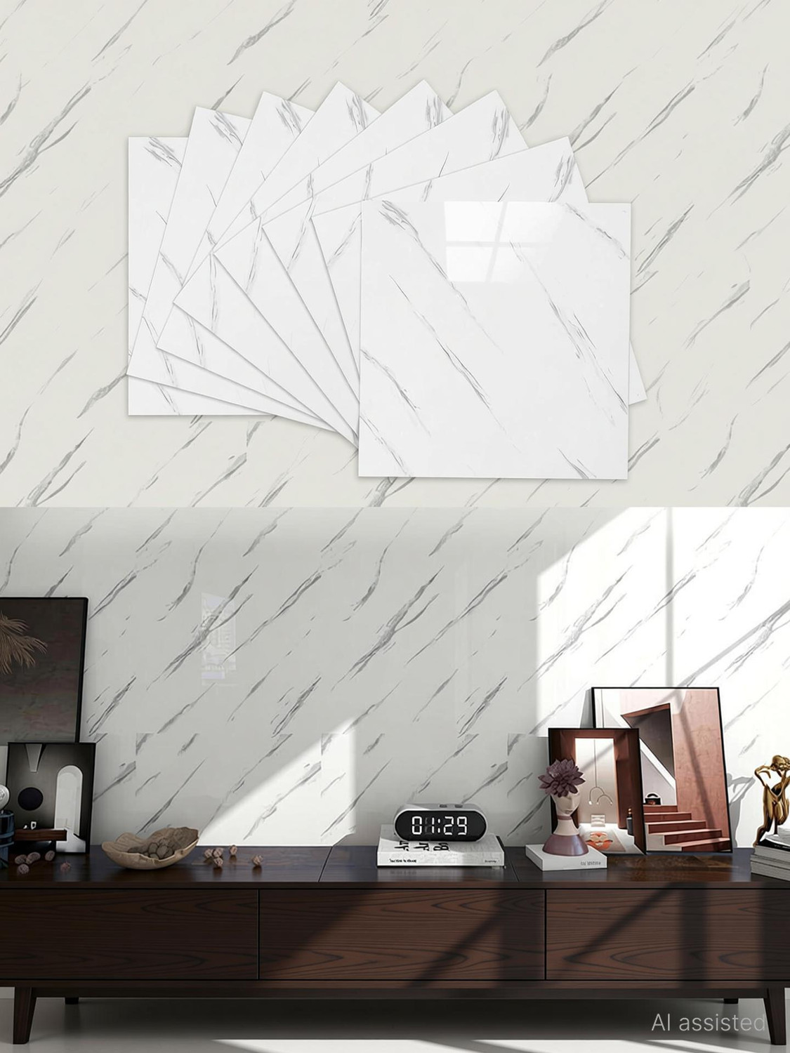 Image of OCEANSKY 60 cm x 60 cm Waterproof Decorative Vinyl Wallpaper