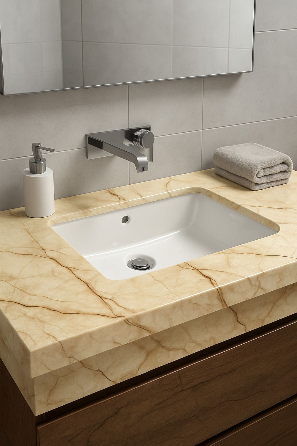 Image of voltify 200 cm Waterproof Wall Sticker For Kitchen & Home Decor - Glossy Marble Pattern Self Adhesive Sticker