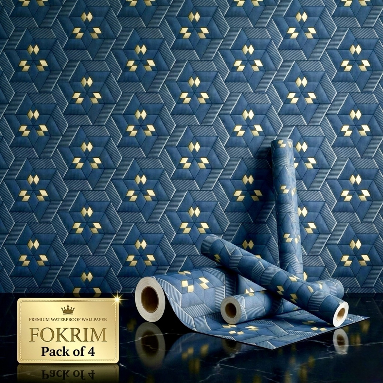 Image of FOKRIM 300 cm x 45 cm Waterproof Decorative Vinyl Wallpaper