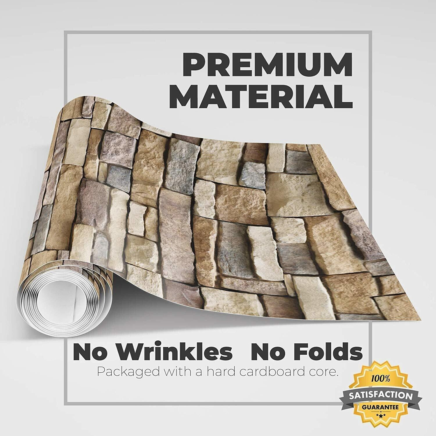 Image of FOKRIM 45 cm x 300 cm Waterproof Decorative Vinyl Wallpaper