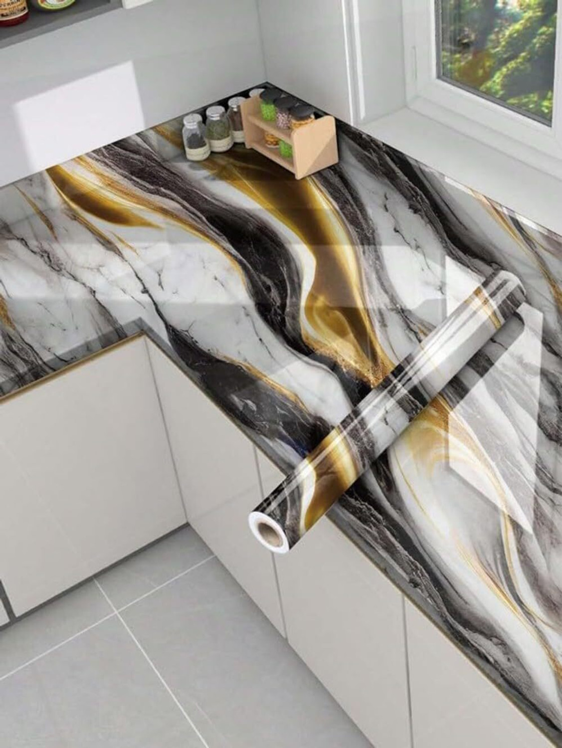 Image of Vepvopz 200 cm x 60 cm Waterproof Decorative Vinyl Wallpaper