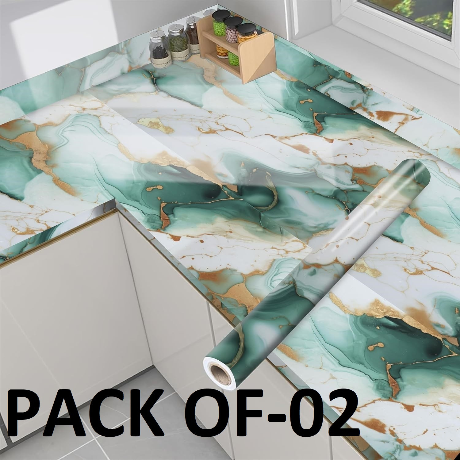 Image of ASKCREW 200 cm x 60 cm Waterproof Abstract Vinyl Wallpaper