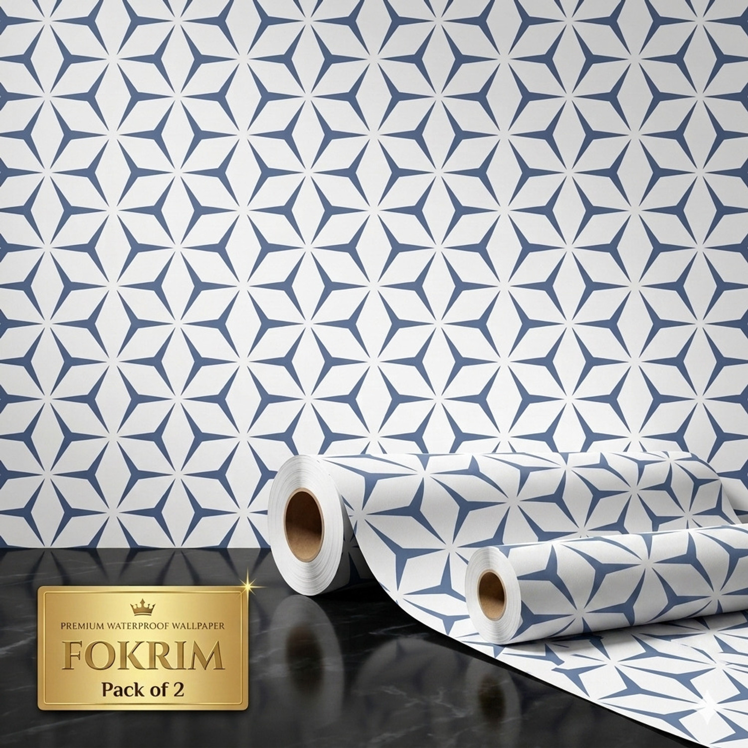 Image of FOKRIM 300 cm x 45 cm Waterproof Decorative Vinyl Wallpaper