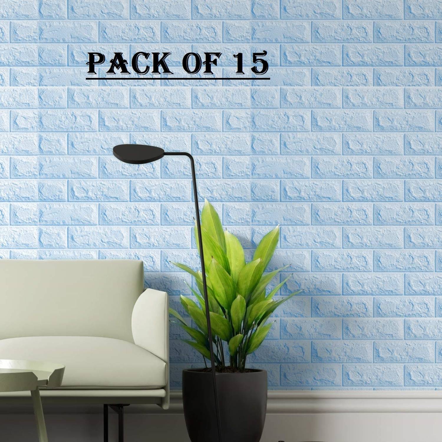 GRABITOZ 70x70cm Blue Waterproof Vinyl Wallpaper - Image 1