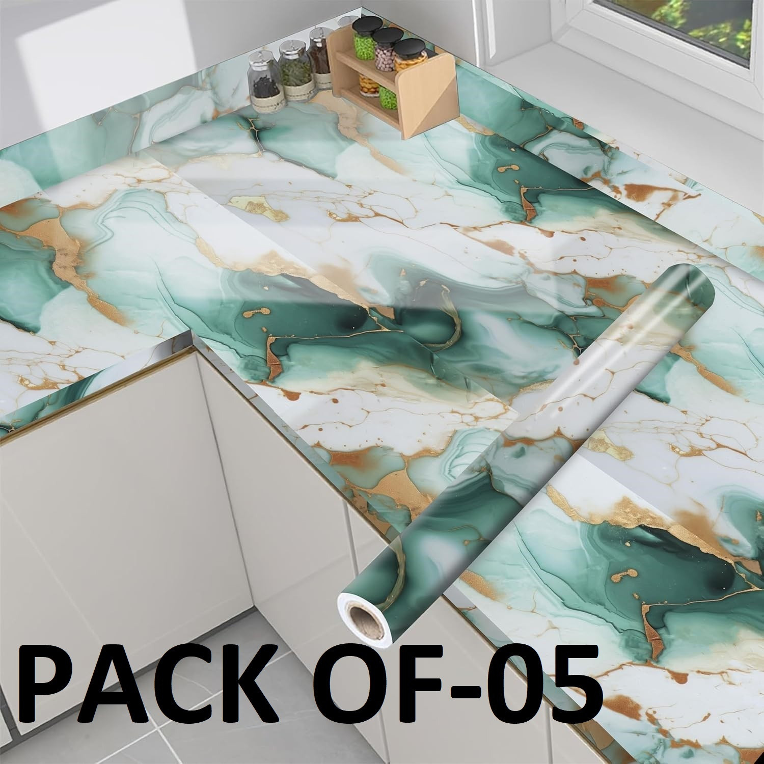 Image of ASKCREW 200 cm x 60 cm Waterproof Abstract Vinyl Wallpaper