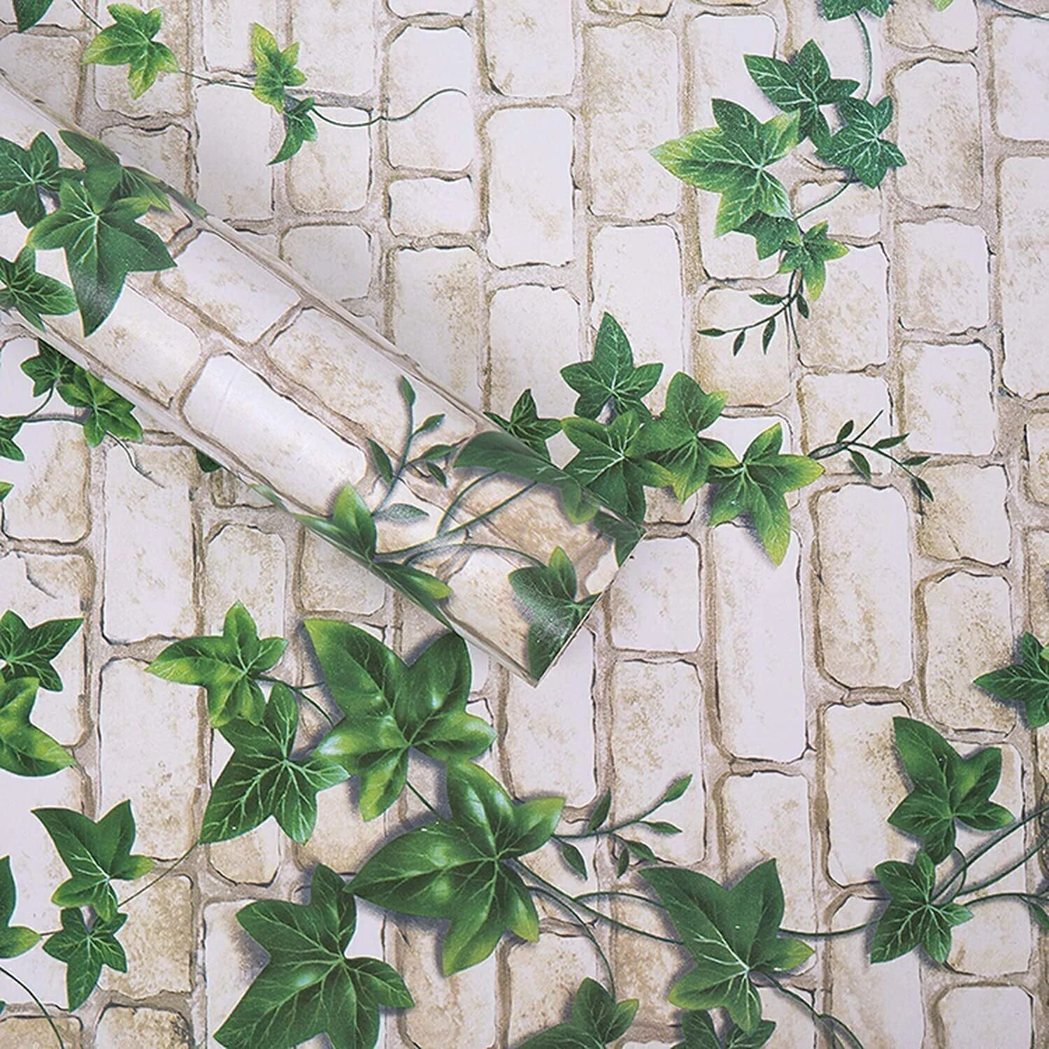 Image of FOKRIM 300 cm x 45 cm Waterproof Floral & Botanical Vinyl Wallpaper