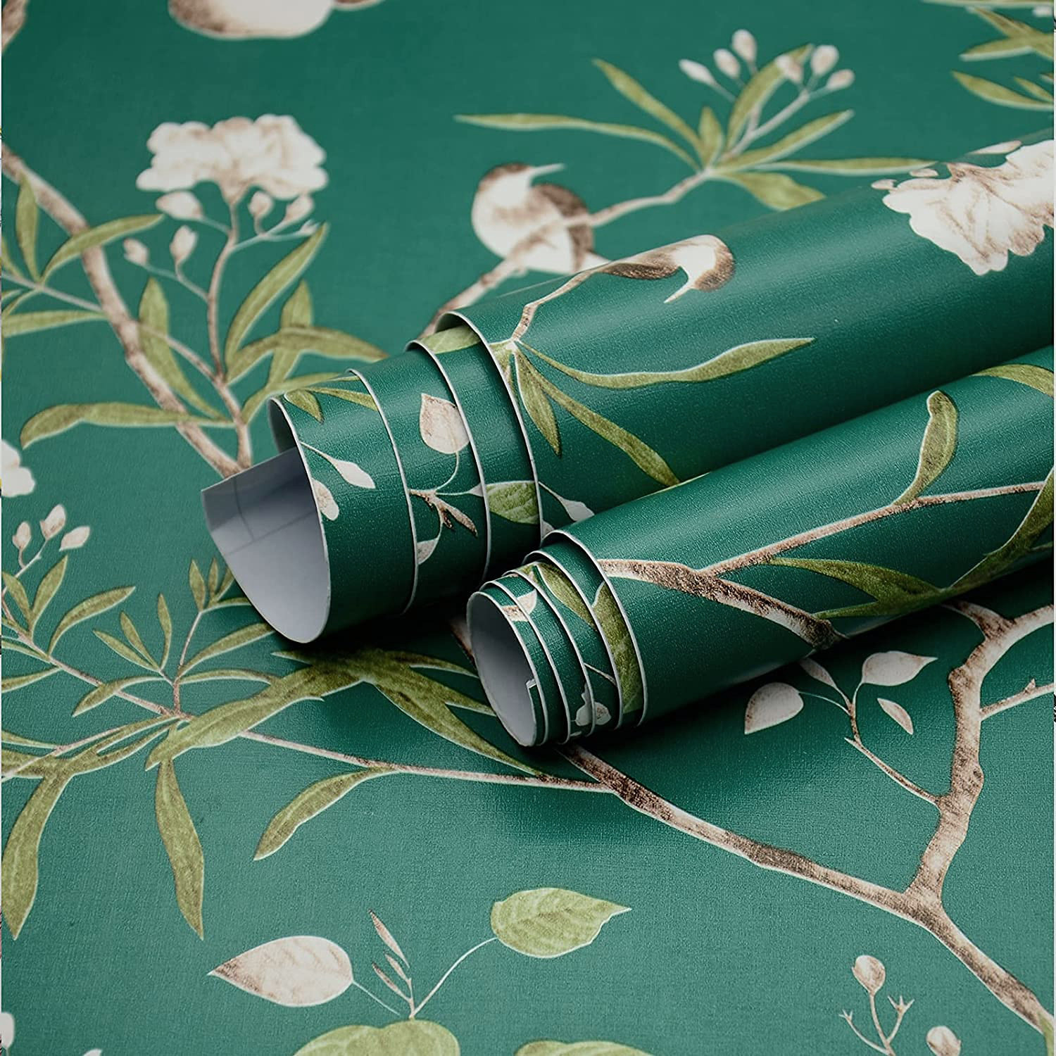 Image of RosaStella 304 cm x 45 cm Waterproof Floral & Botanical Vinyl Wallpaper