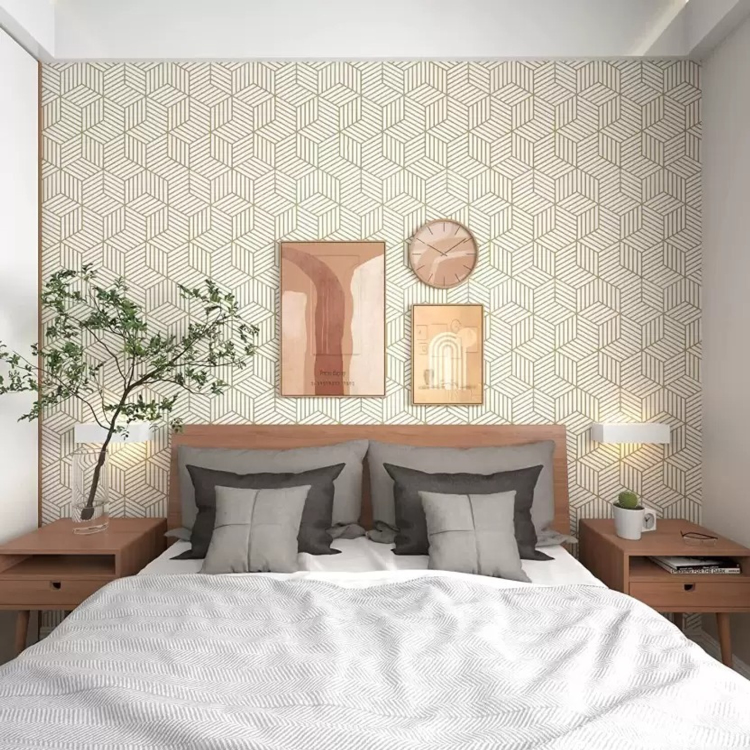Image of KAAF 1000 cm x 45 cm Waterproof Abstract Vinyl Wallpaper