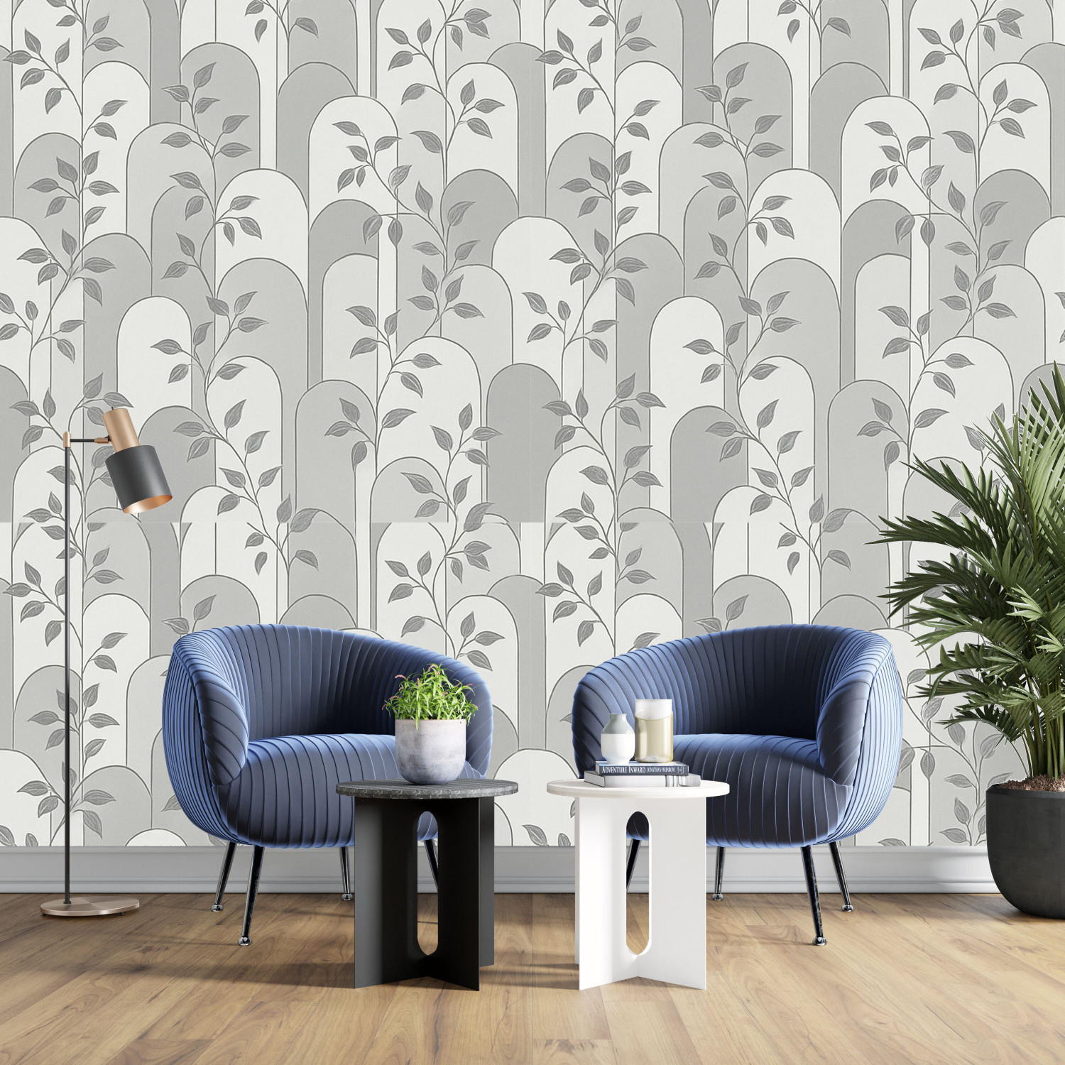 Image of FOKRIM 300 cm x 45 cm Waterproof Floral & Botanical Vinyl Wallpaper