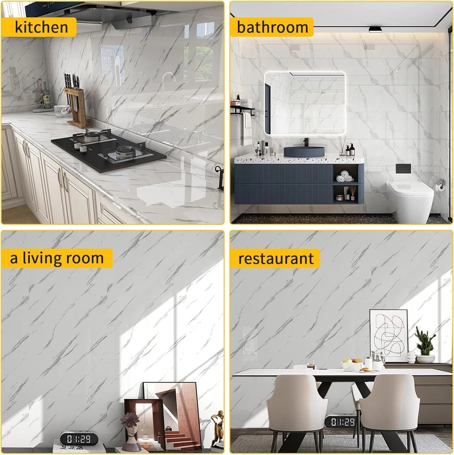 Image of OCEANSKY 60 cm x 60 cm Waterproof Decorative Vinyl Wallpaper