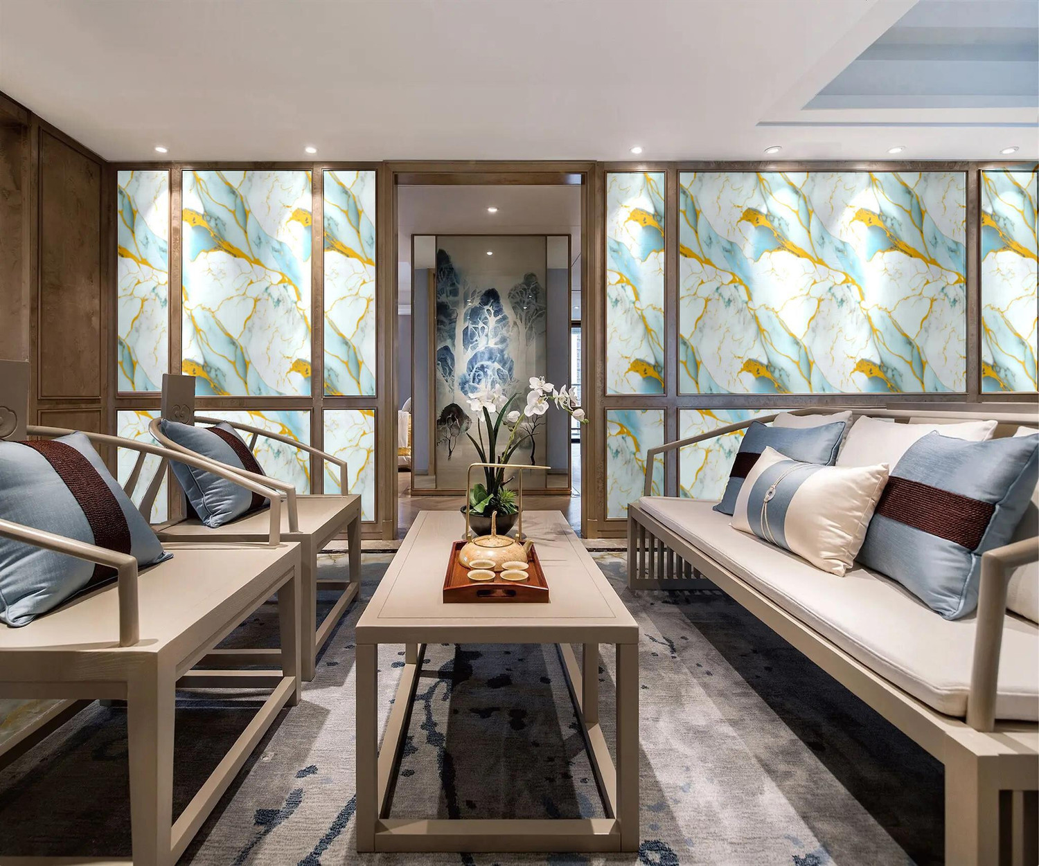 Image of AURORA SHOPPE 800 cm x 45 cm Waterproof Architecture Vinyl Wallpaper