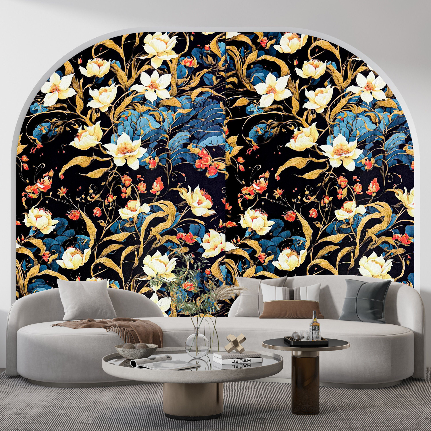 Image of FOKRIM 300 cm x 45 cm Waterproof Floral & Botanical Vinyl Wallpaper