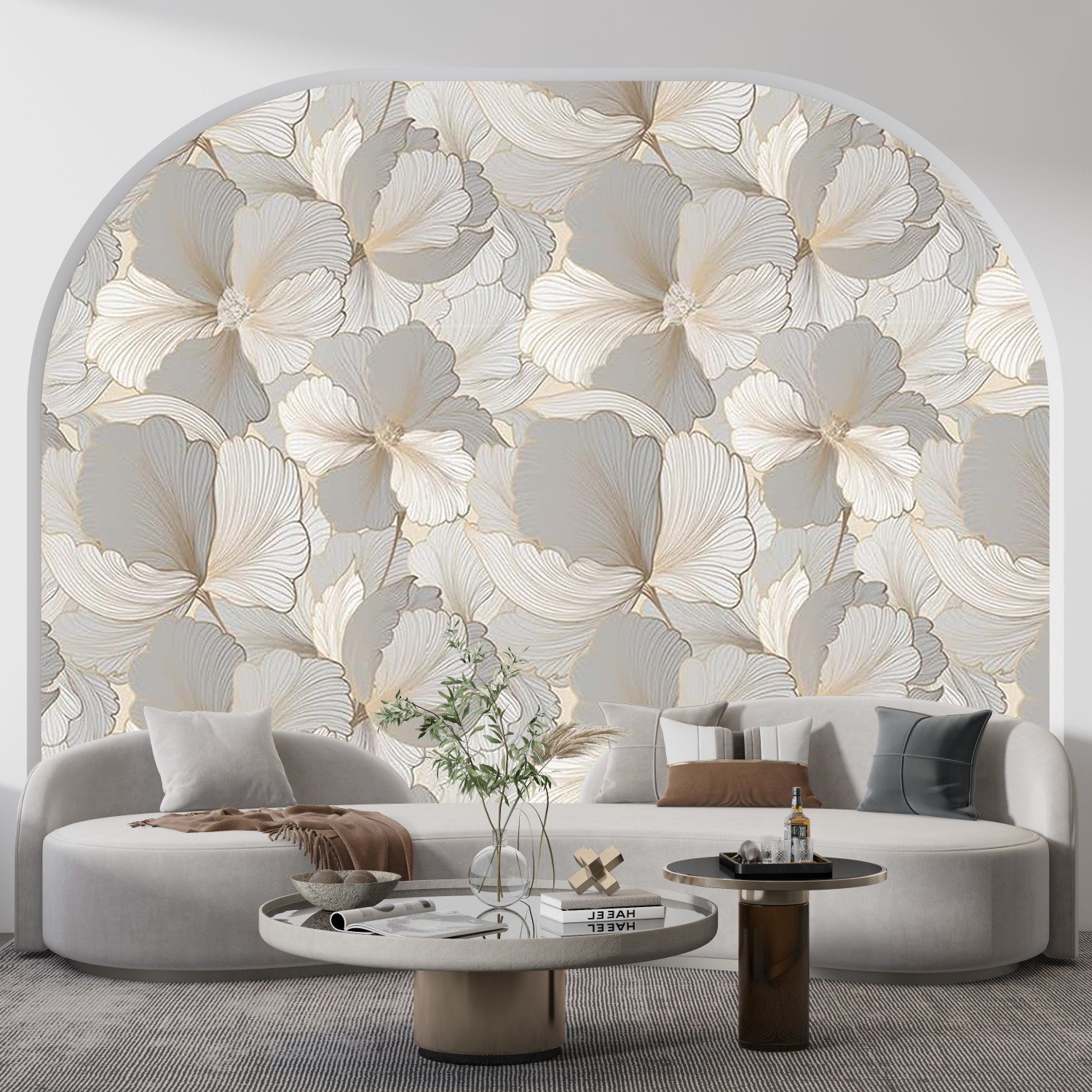 Image of FOKRIM 300 cm x 45 cm Waterproof Floral & Botanical Vinyl Wallpaper