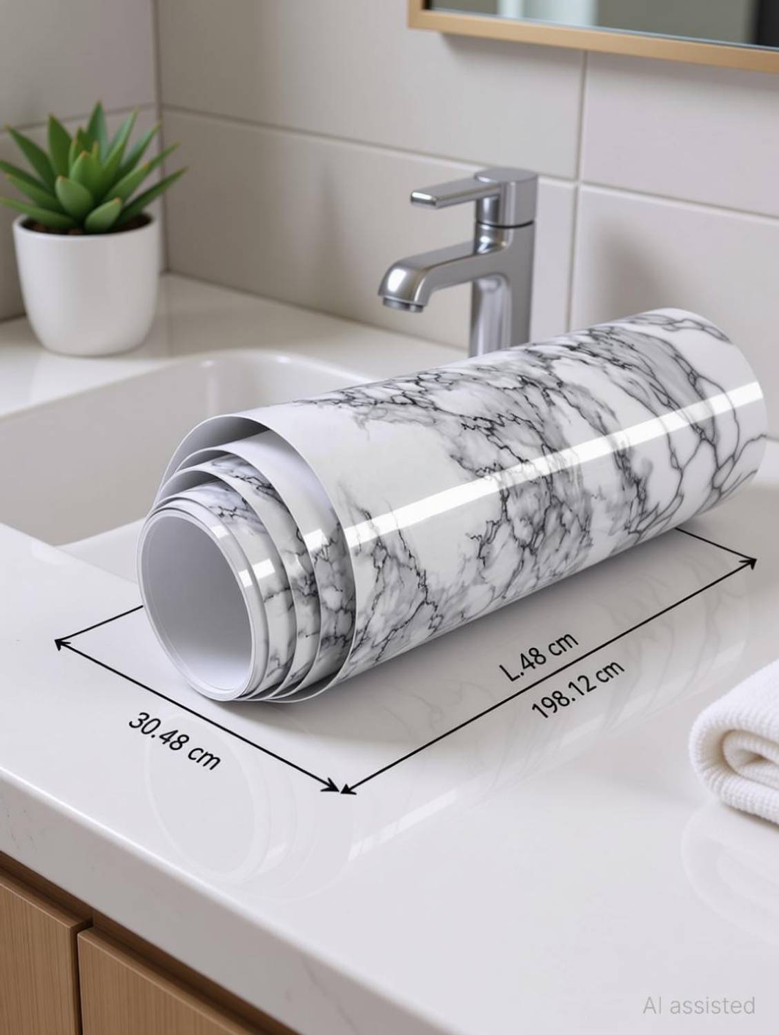 Luchipo 60.96 cm x 208.28 cm Waterproof Vinyl Wallpaper - Image 1