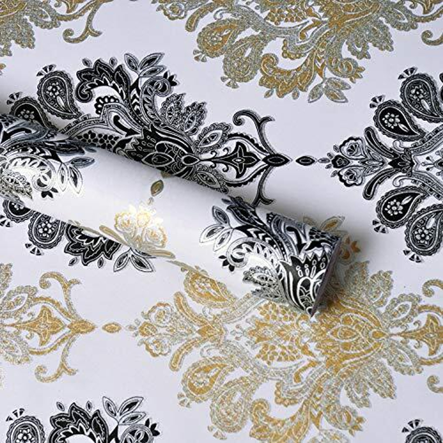 Image of Wollzo 45 cm x 1000 cm Waterproof Decorative Vinyl Wallpaper