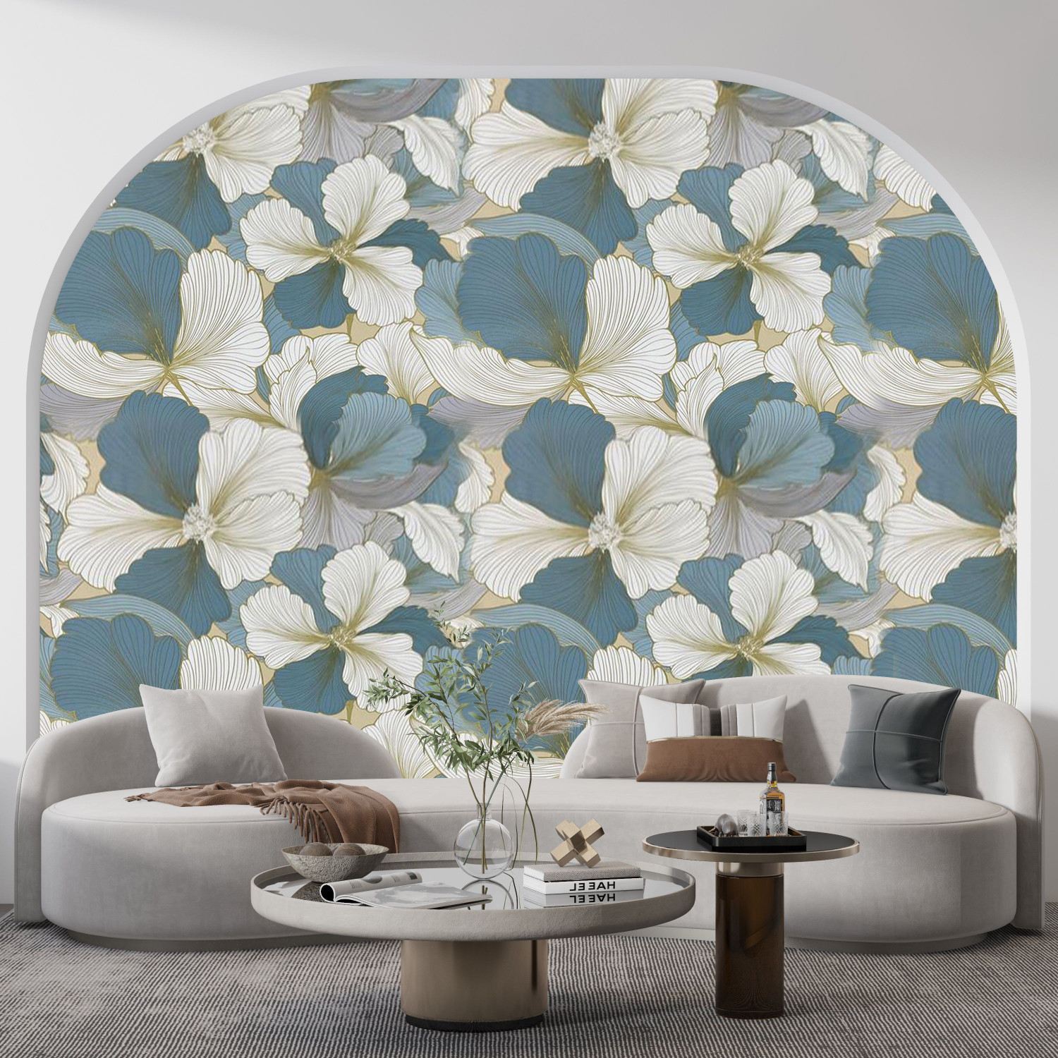 Image of FOKRIM 300 cm x 45 cm Waterproof Floral & Botanical Vinyl Wallpaper