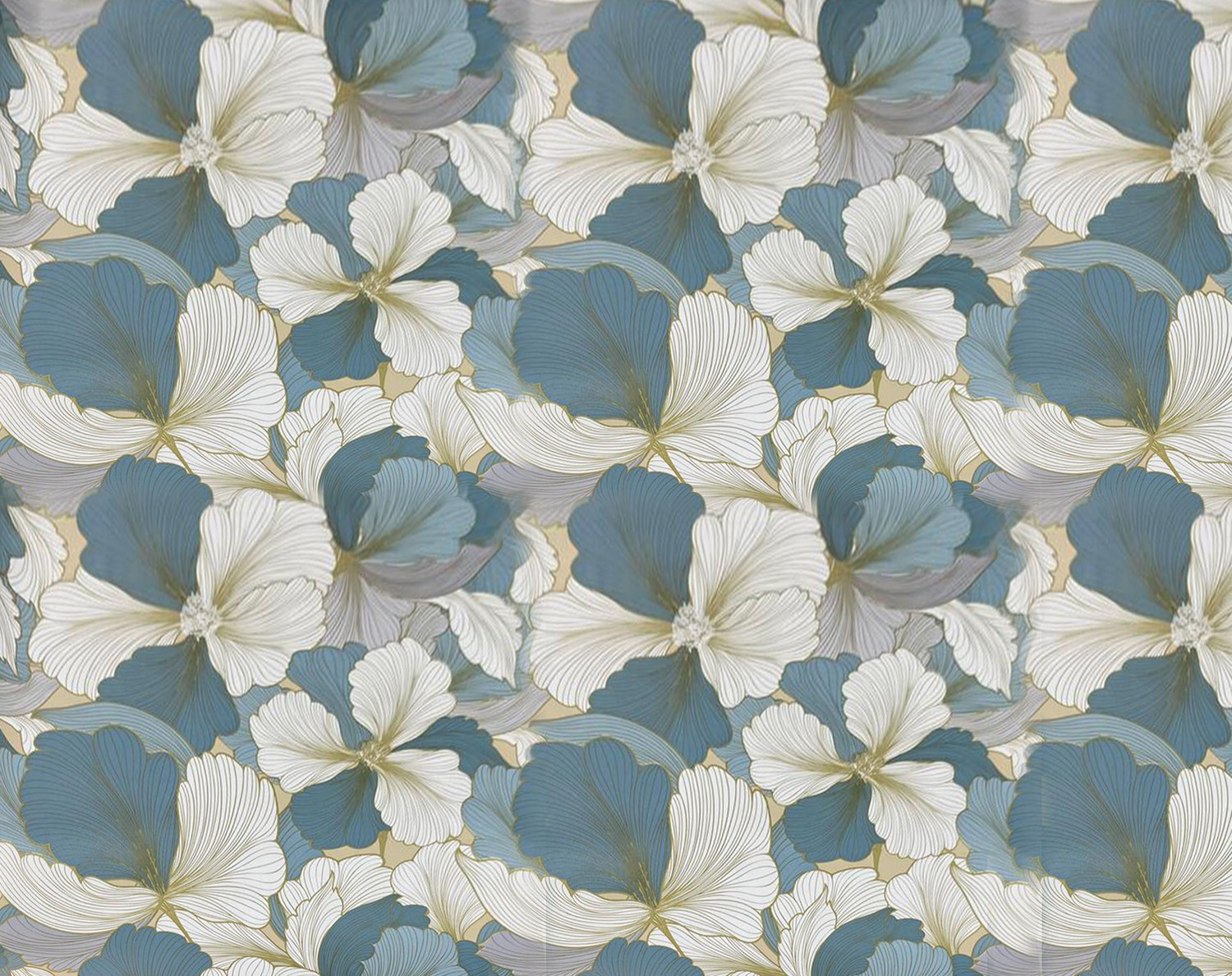 Image of FOKRIM 300 cm x 45 cm Waterproof Floral & Botanical Vinyl Wallpaper