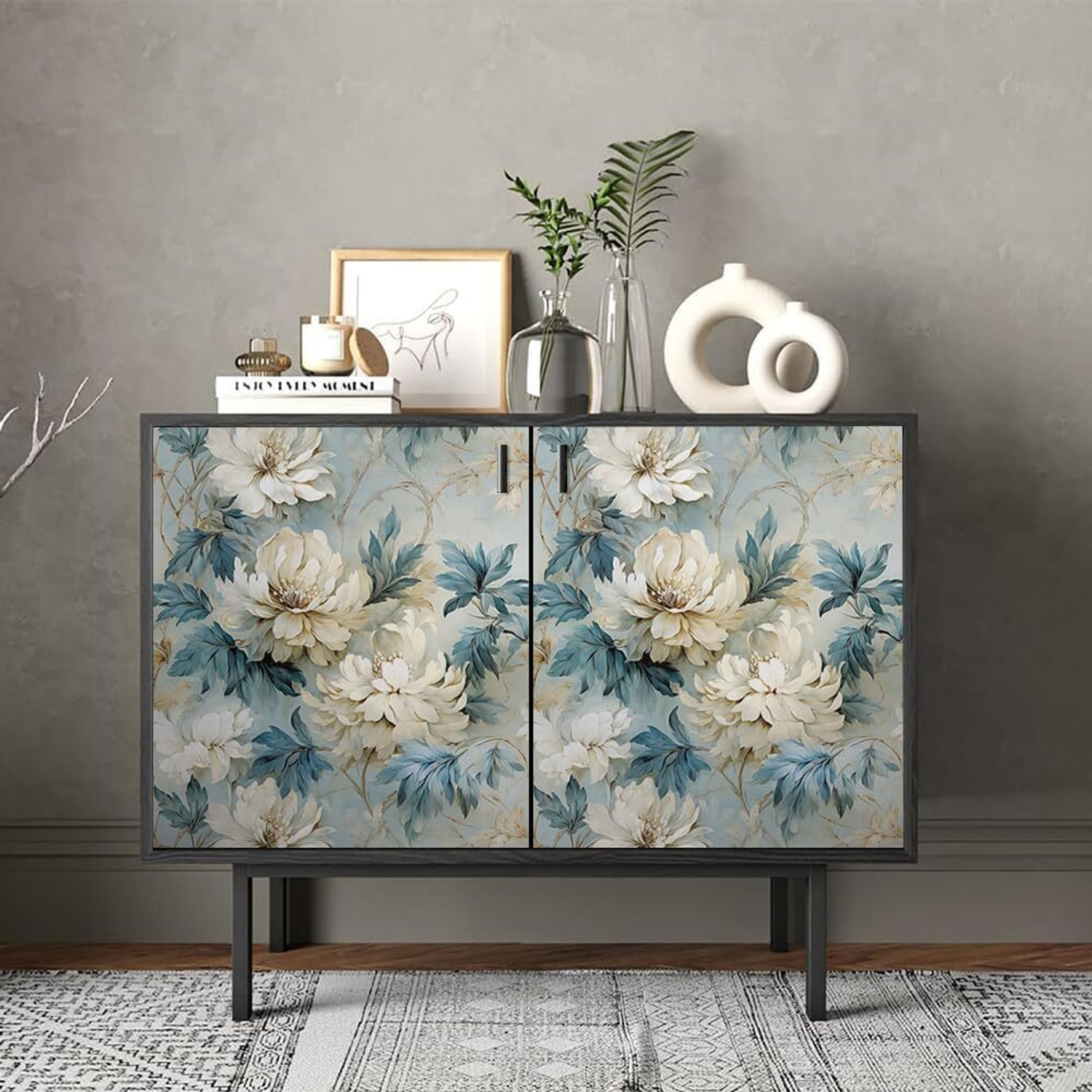 Image of HOMEMATES 304.8 cm x 45.72 cm Waterproof Floral & Botanical Vinyl Wallpaper