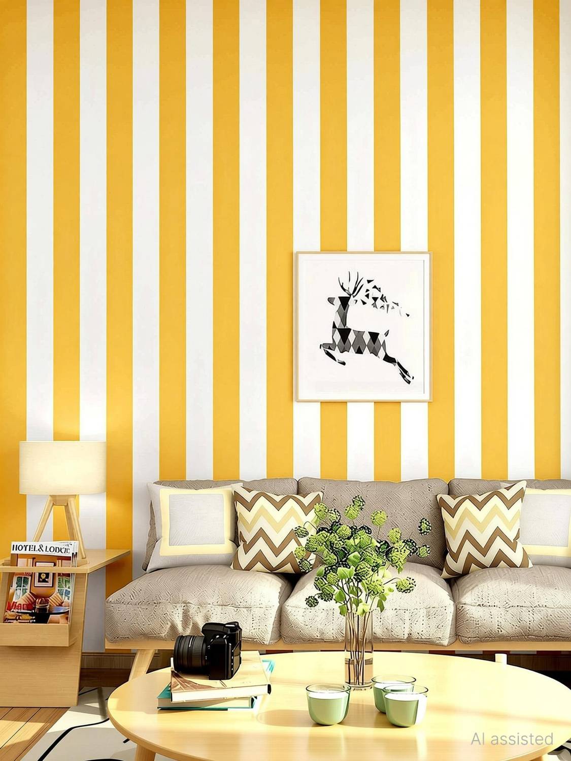 Assbri 200 cm x 45 cm Waterproof Art & Paintings Vinyl Wallpaper