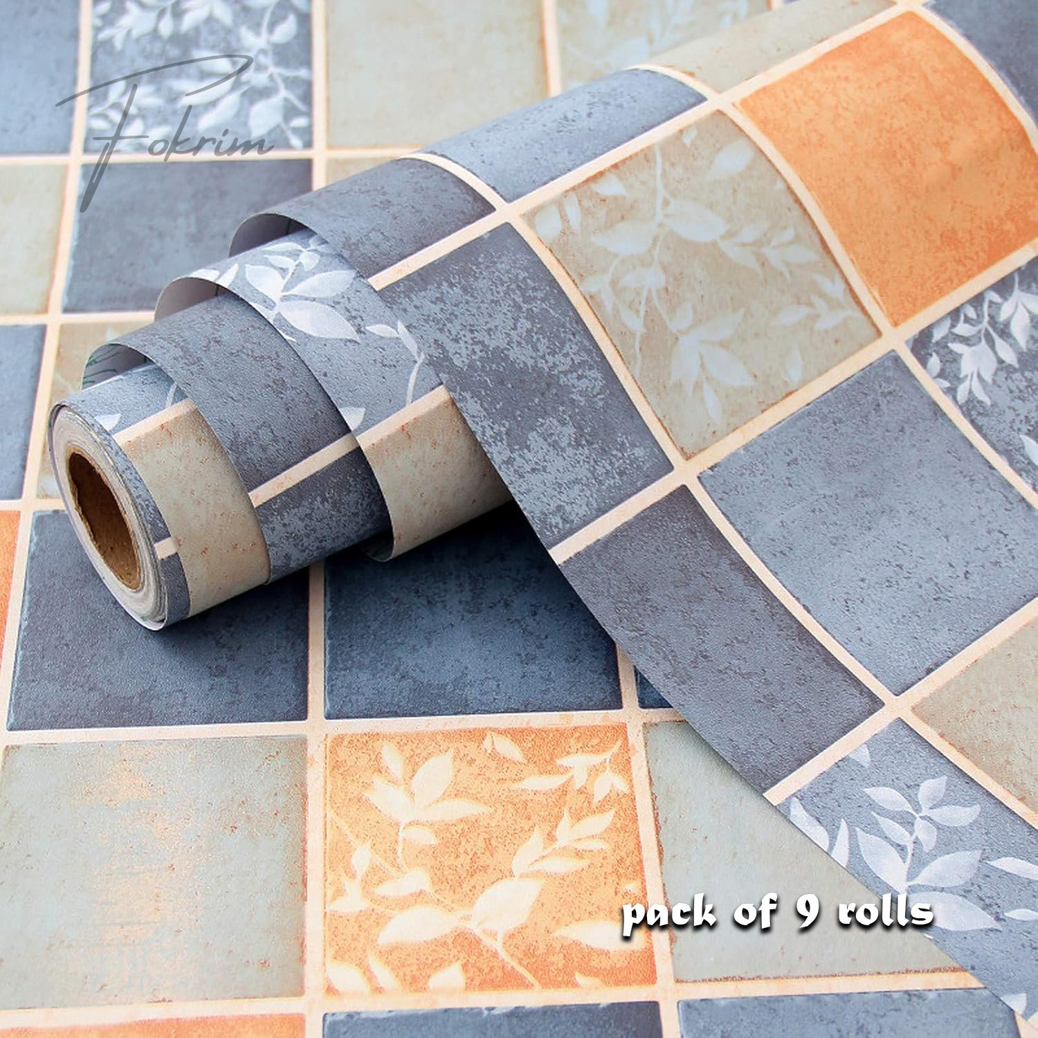 Image of FOKRIM 300 cm x 45 cm Waterproof Decorative Vinyl Wallpaper