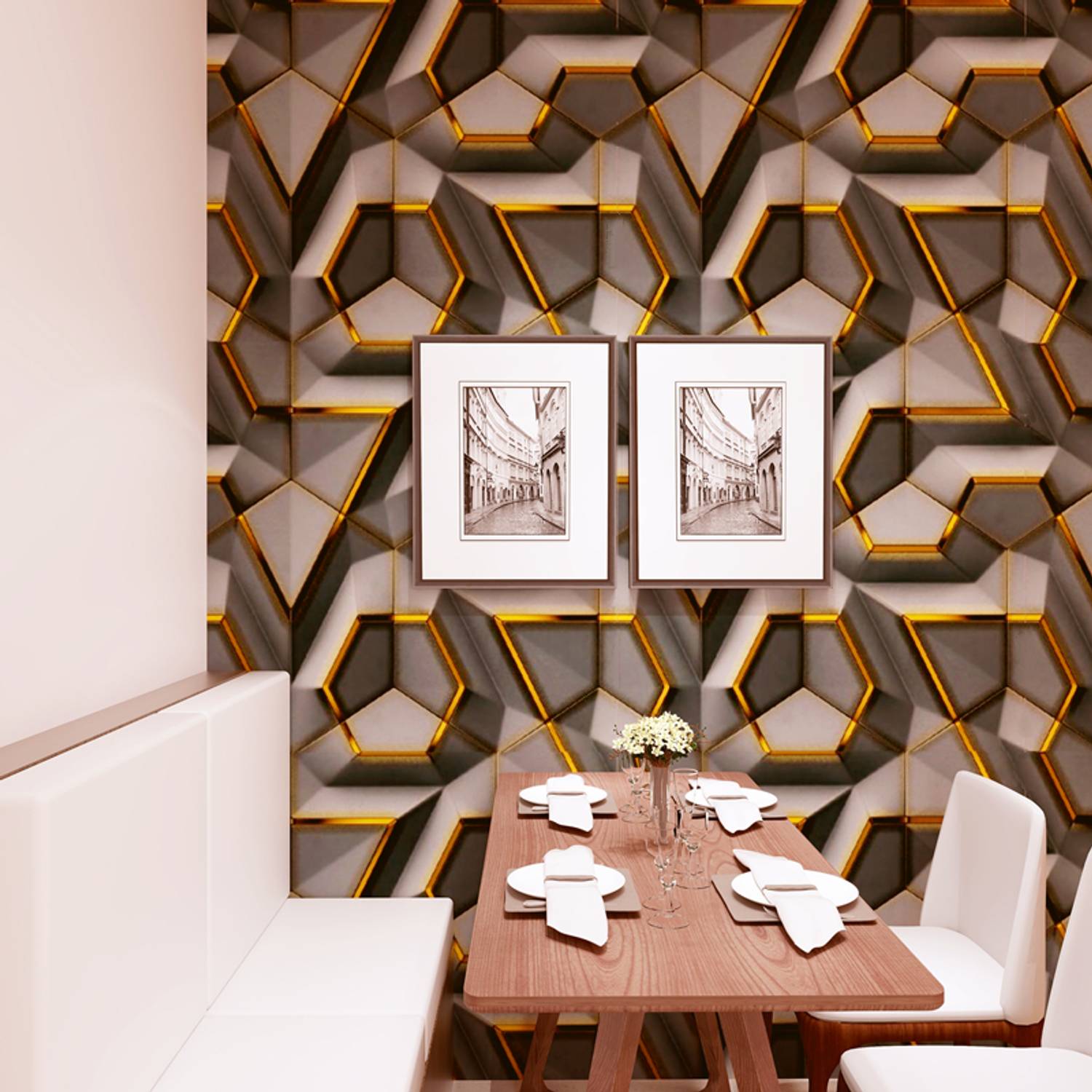 AURORA SHOPPE 200 cm x 45 cm Waterproof Decorative Vinyl Wallpaper