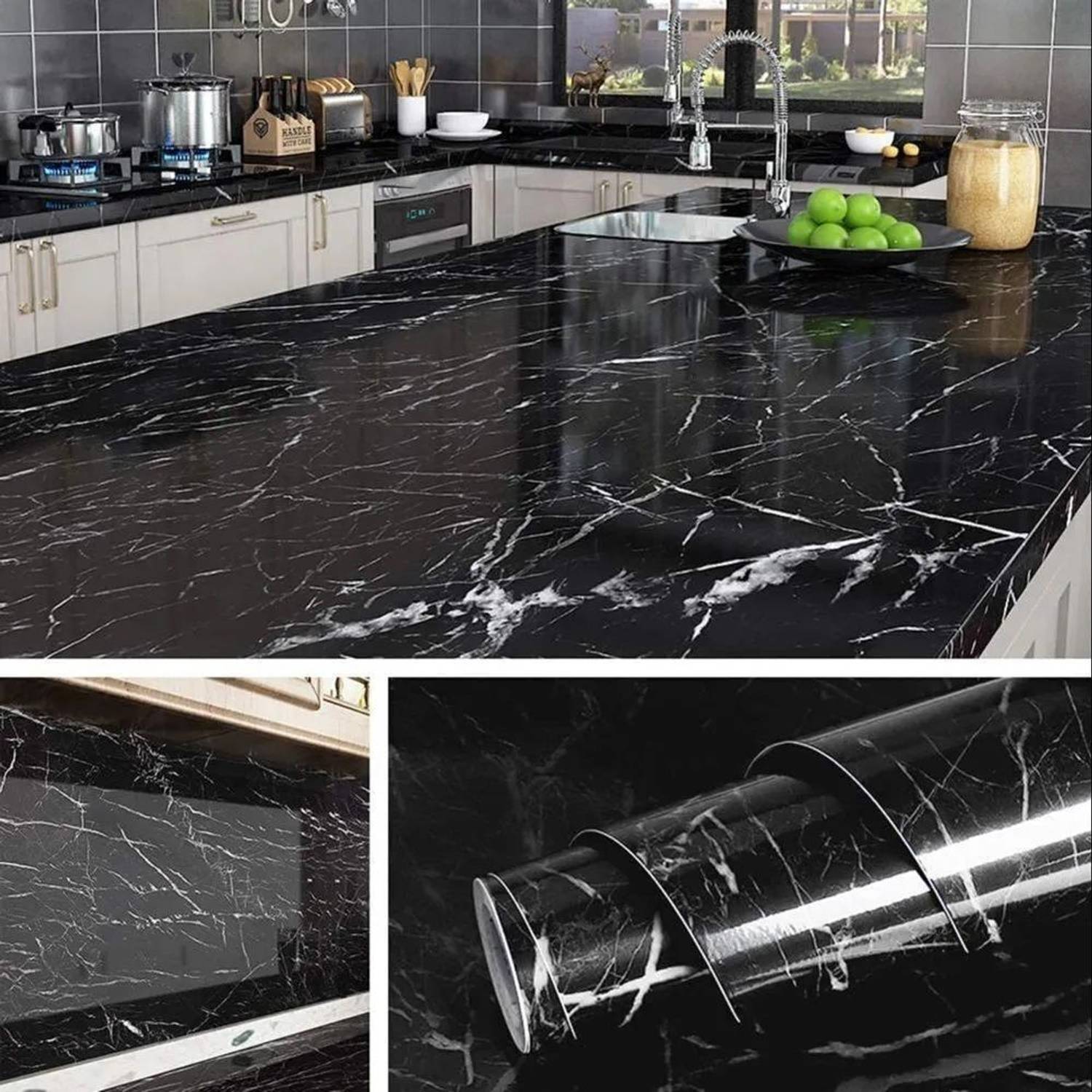 AMBDDED 60 cm x 200 cm Waterproof Decorative Vinyl Wallpaper
