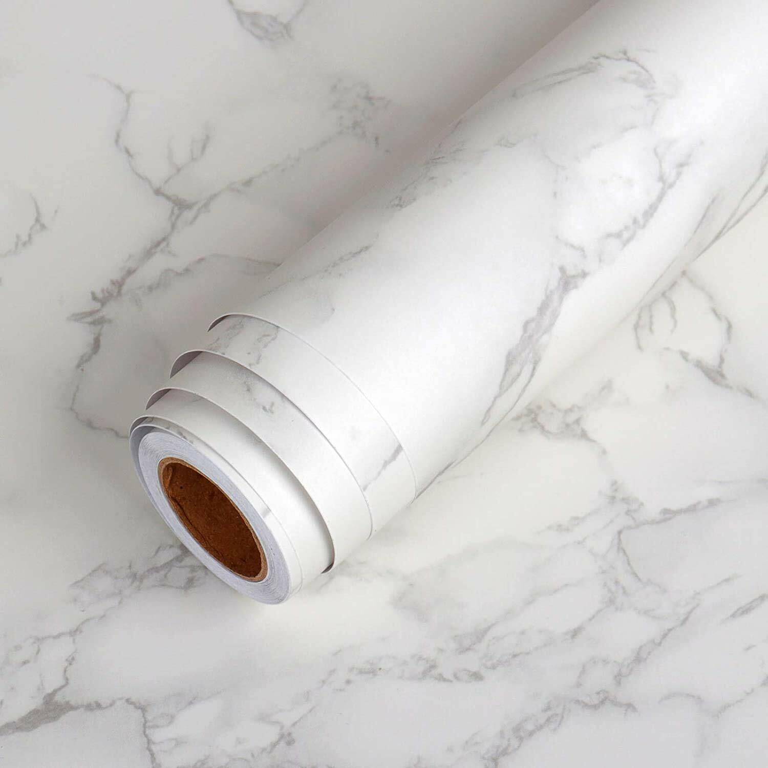 Aatamiy 200 cm Marble Wallpaper Self Adhesive Foil Stickers for Kitchen Peel & Stick Sticker Self Adhesive Sticker