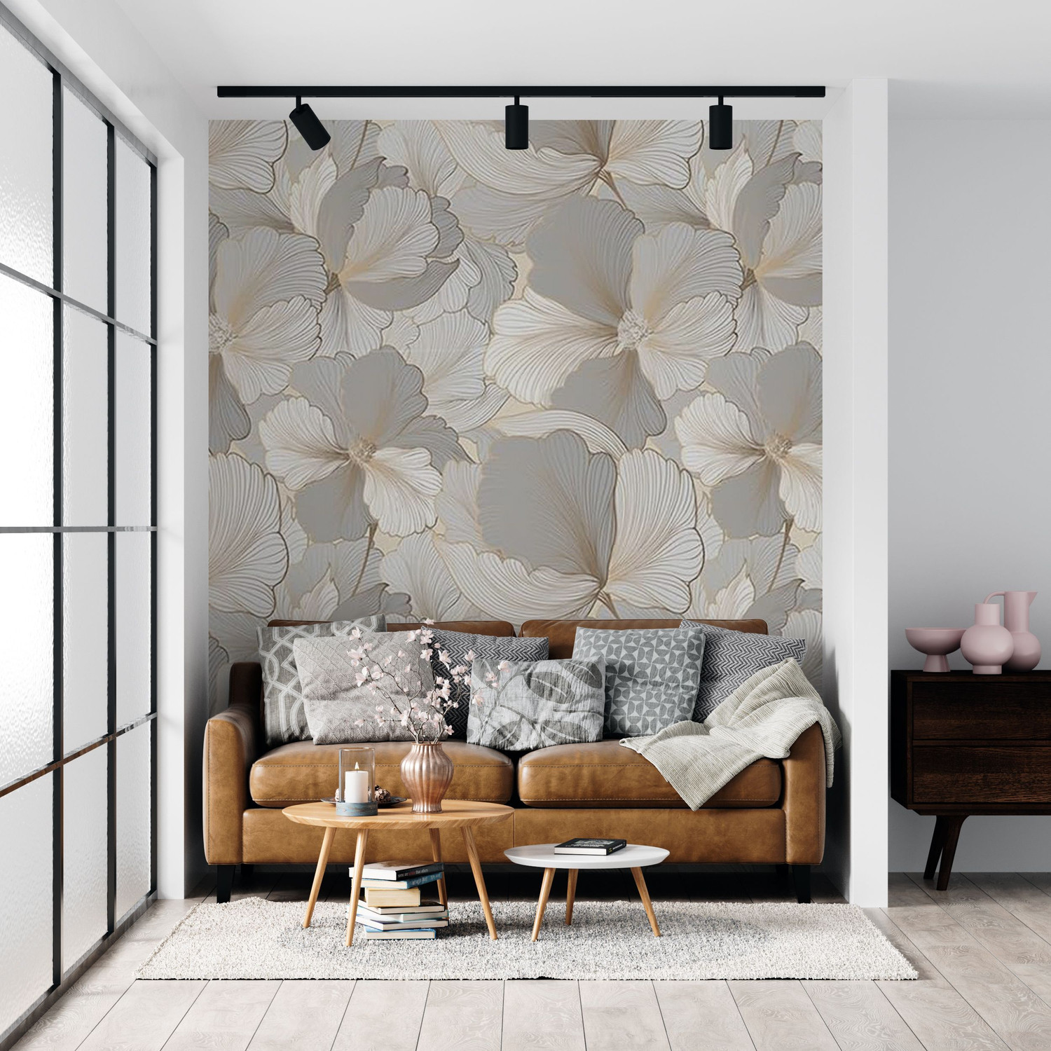 Image of FOKRIM 300 cm x 45 cm Waterproof Floral & Botanical Vinyl Wallpaper