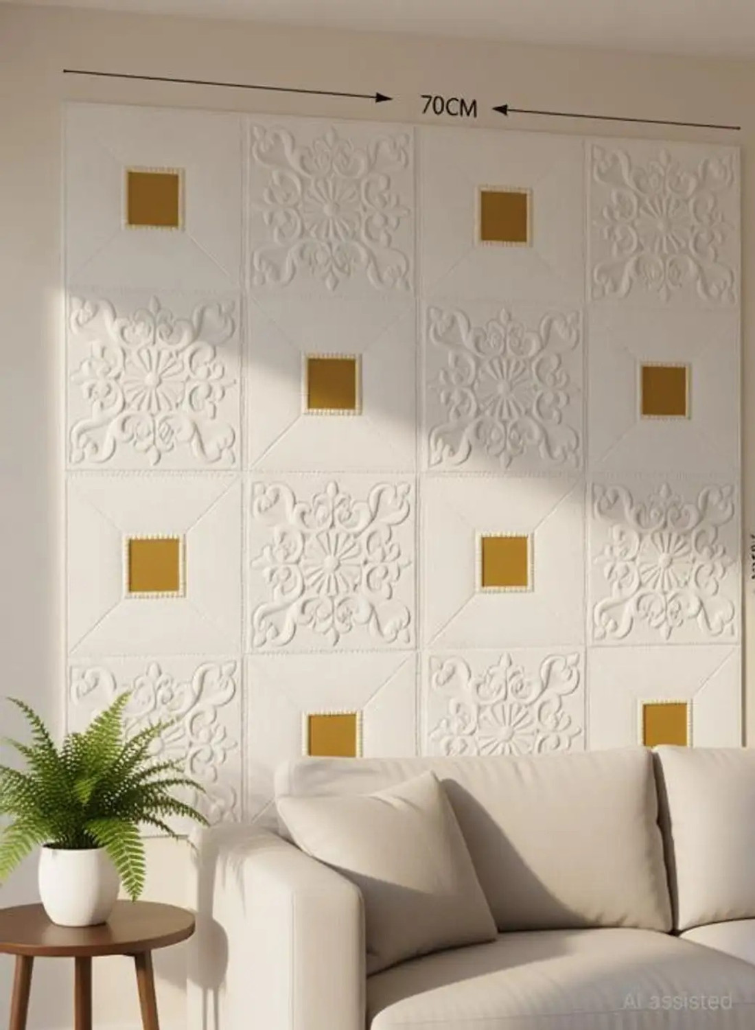 Image of Wembley 70 cm x 70 cm Waterproof Abstract Vinyl Wallpaper